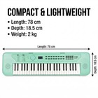Rockjam Rj490 49 Key Mini Keyboard Piano With Speakers  Mint Green Portable Mini