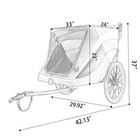 Pet Stroller Removable Hooks And Stroller Handle Quick-release Wheels 