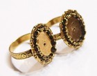 6 Of 18x13mm Antique Gold Victorian Deco Angel Wings Adjustable Ring Settings
