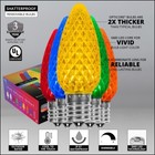 50 C9 Opticore Shatterproof Led Christmas Lights Faceted Finish  Green Wire 50ft