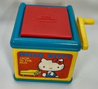 Vintage 1983 Hello Kitty Sanrio Jack In The Box Pop Up Toy   Works  Plays Song