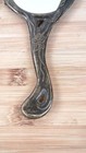 Vintage Art Nouveau Heavy Brass Handheld Vanity Mirror- Italy