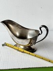 Vintage Silverplate Gravy Boat Sauce Server Pedestal Foot Scroll Handle