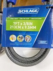 Lot Of 2 Schlage Flexible 3 8  Steel Looped Security Cable New