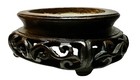 Vintage 19th C  Chinese Rosewood Base Hand-carved For Scholar   s Stone Or Jade