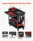 Vevor 4-tier Tool Cart On Wheels 350 Lb Rolling Work Cart With Drawer   Pegboard