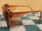 Vintage Large Frame Side Panel Brown Sunglasses Made In Taiwan