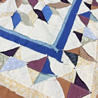 Original Carpenter s Wheel Star Cotton Patchwork Quilt Top topper 86x86 
