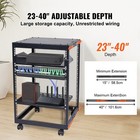 15u 4 Post Open Frame Server Rack Network Enclosure 23  -40   Adjustable