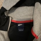 Nike Gray Black Full Zip Hoodie Red Accents Men s L