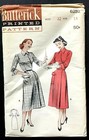 Rare Uncut 1950s Vtg Butterick 6252 Sew Pattern Asymmetrical Dress Small 32 
