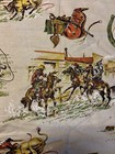 2 Vintage Western Cowboy Window Curtain Shades Panels Rodeo Wild West Curtains