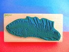 Landscape Shrubs Scenery Seaside Stampin Ink Rubber Stamp Wood Mtd