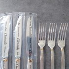 Christofle Aria Goldring Dessert Knife Fork Spoon 9pcs Silverplate Excellent