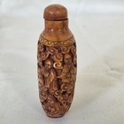Chinese Carved Snuff Bottle Vintage With Original Box 