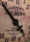 Triner 20 Lb  Vintage Metal Cream White Round Postal Scale Spring Chicago Il