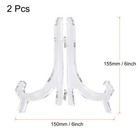 2pcs 6 3  Acrylic Easel Stand Folding Display Plate Holder Clear For Picture
