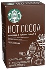 Starbucks Hot Cocoa Mix Packets  Double Chocolate Hot Cocoa -  Brown white green