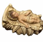 Dickson Baby Jesus In Manger  gold String Trim  Made In Japan