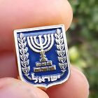 Temple Menorah Lapel Pin Hat shirt Badge Israeli   Gift Israel Map Pin Holy Land