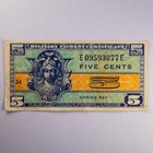 Series 521 Military Payment Certificate 5 Cents  Vf Condition  Some Folds N2