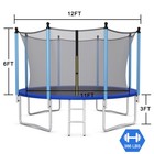 12ft Jumping Exercise Recreational Bounce Trampoline For Kids W safety Enclosure