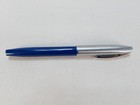 Vintage Sheaffer Imperial Blue   Steel Cap Fountain Pen White Dot Diamond Inlay