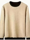 100  Polyester Men s Casual Crew Neck Long Sleeve Sweatshirt With Fleece Lining 