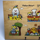 Lot 2 Fisher Price Wood Puzzle Nursery Rhymes 510 With Pegs   Us Map Vintage