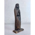 Hand-carved Wood Statue   Primitive Folk Art Madonna Figure   Vintage Spiritual