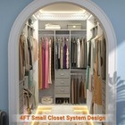4ft Small Closet System With 3 Fabric Drawers  48   Closet Organizer System W   
