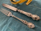 Wallace Violet 1904 Sterling Silver Youth Dessert Knife Fork Set