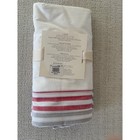 Nwt Pottery Barn Baby Cole Crib Skirt Organic Cotton Red Blue Stripe Dust Ruffle
