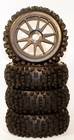 4pcs Rc Off Road 1 8 Buggy Car Tires Glued Hex 17mm  bks  Big Block