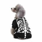 Pet Skeleton Costume Dog Cat Warm Puppy Apparel Halloween Skull Dress Up Size- L