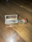 Vintage Sterling Silver Italy Lipstick Holder W mirror Etched Metal