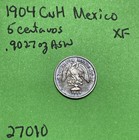 1904 Cnh Mexico 5 Centavos Low Mintage Silver Coin