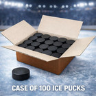 Tronx Ice Hockey Pucks Bulk - Case Of 100 Hockey Pucks - Official Regulation 6 O