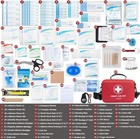 First Aid Kit 340-pc  Waterproof Medical Kit For Car Home Office Travel