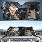  Funny 2 Kitten Cat Pattern Sun Shade Windshield Sun Shade For Car Cat And Dog