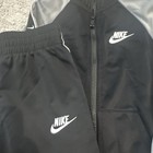 Nike Boys 2-piece Tracksuit Zip Jacket   Pants Black gray 5-6y Logo