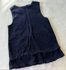 Vintage Navy Blue Corduroy Sleeveless Dress W  Pink Flowers Girls Size 3t
