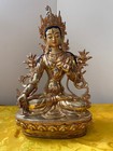13 5  Gold Gilded Beautiful Tibetan Buddhist Tara Statue - Hand Crafted In Nepal