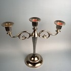 Gorgeous Vintage  quadruple Silver  plate 3 Arm Candelabra  international  silver  co