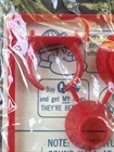 1966 Quake Volcano Whistle Ring Red Sealed Nip  1960s Cereal Premium Quisp 