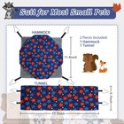 Petonfun Ferret Rat Hammock Set Guinea Pig Hideout Bed soft Large  Blue