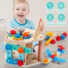 Montessori Toddler Tool Set - 33 Pcs Wooden Kids Tools With Box   Bench     