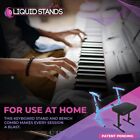 Light Blue Keyboard Stand   Bench Set     Adjustable For 54   88 Key Digital Pianos