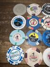 Lot Of 25 Casino Gaming Poker Chips Assorted Locations- Lot C