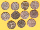 Sweden Riga Livonia Schilling Ca 1653 Christina Latvia Lot Of 11 Coins 1838